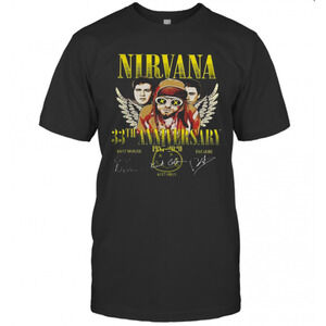 Nirvana 33Rd Anniversary 1987 2020 Thank You For The Memories Signatures T-Shirt